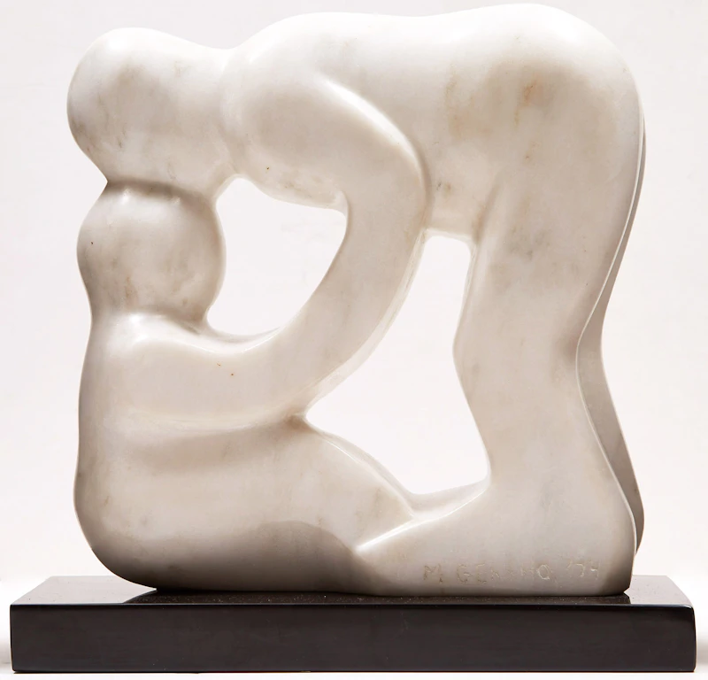 Molly Gersho, Father and Child, marble, 1974 - view 4