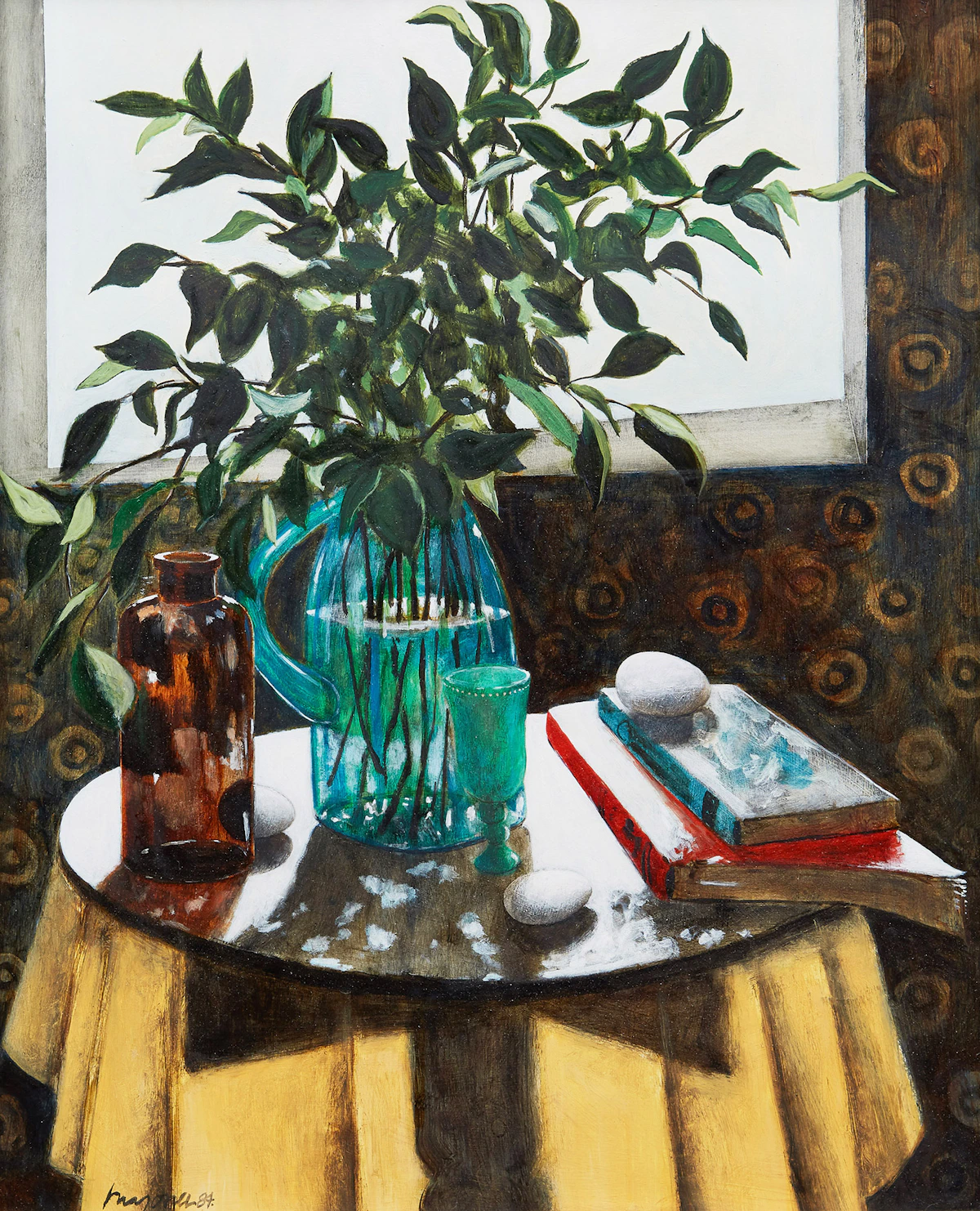 Henry Wanton  Jones, Still LIfe, oil on board, 1984