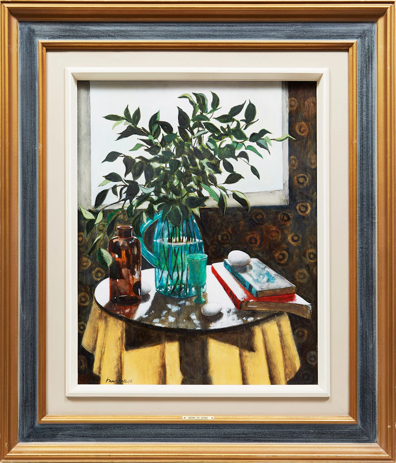 Henry Wanton  Jones, Still LIfe, oil on board, 1984 - view 2