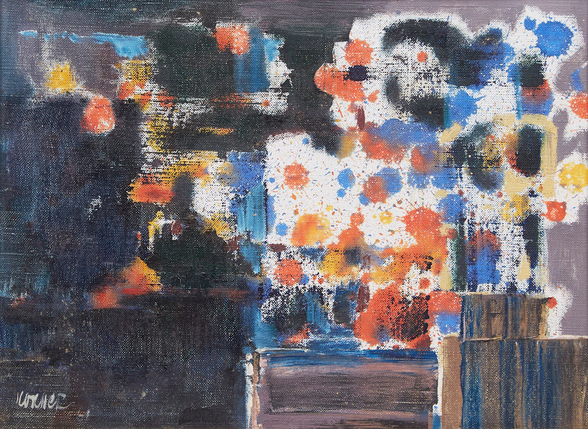John Michael Anthony Koerner (Korner), Flower Nocturne, oil on canvas, 1961