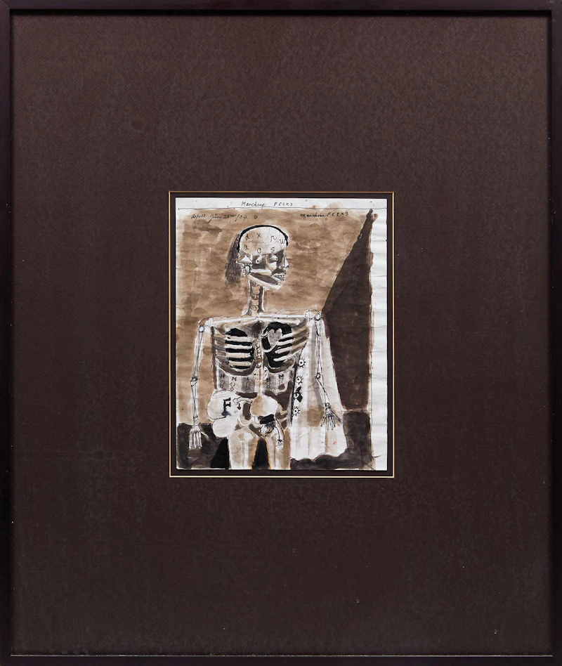 Peter Aspell, Machine P52X3, ink and wash, 2004 - view 2