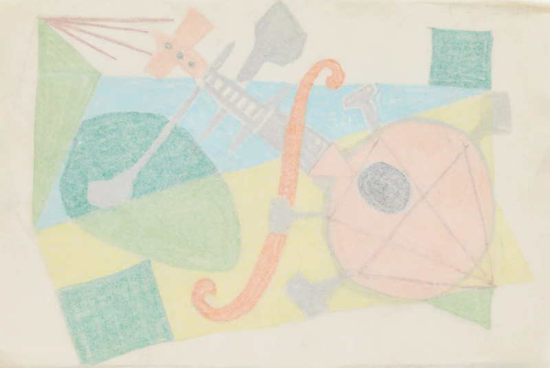 Gerald Milne Moses, Figurative and Abstract Drawings, seven pastels on paper - view 12