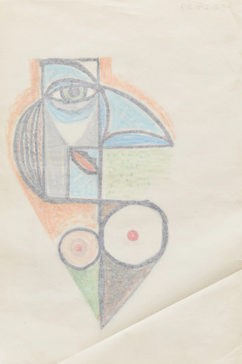 Gerald Milne Moses, Figurative and Abstract Drawings, seven pastels on paper - view 14