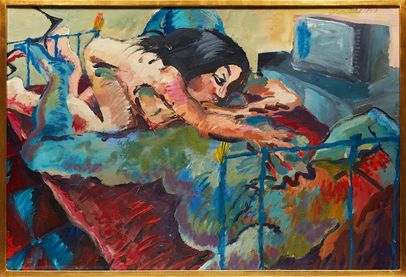 Robert Markle, Rooms of Imaging, acrylic on paper, 1989 - view 2