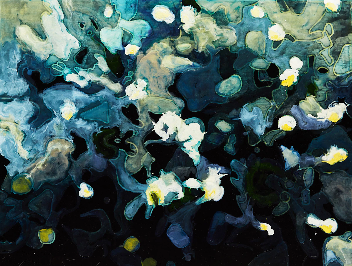 Steve Driscoll, Lagoon, mixed media on board, 2007