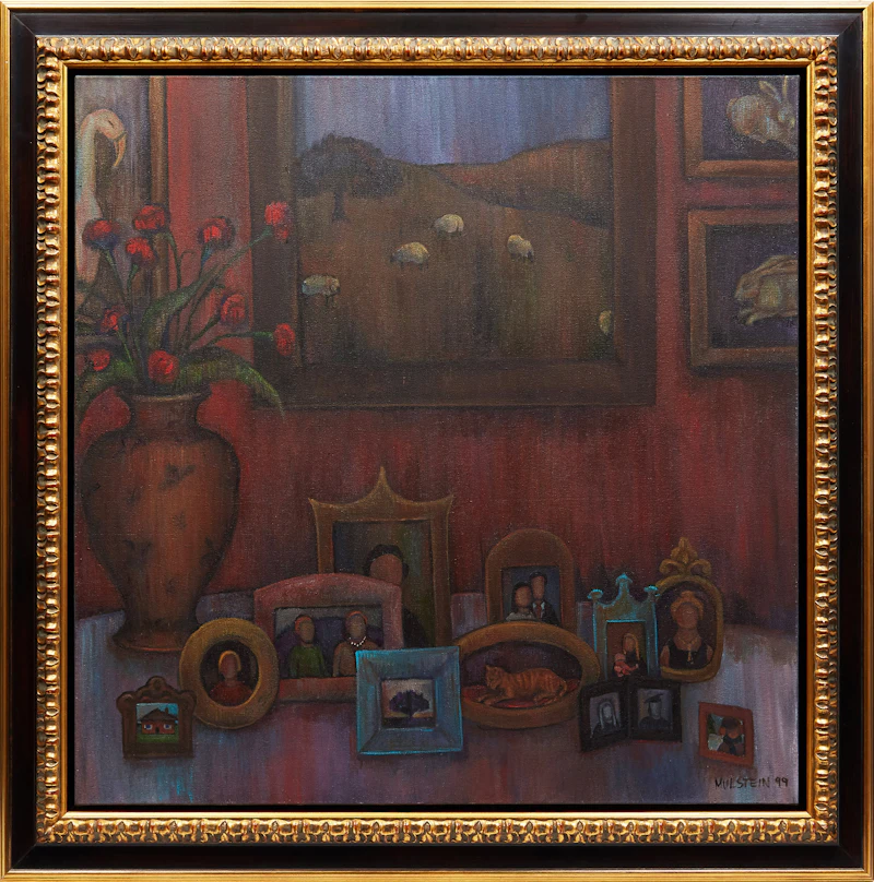 Barbara Mulstein, Red Still Life , oil on canvas, 1999 - view 2