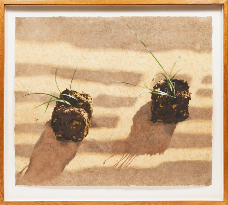 Lenni Workman, Notation Leeks, watercolour and gouache, 1998 - view 2