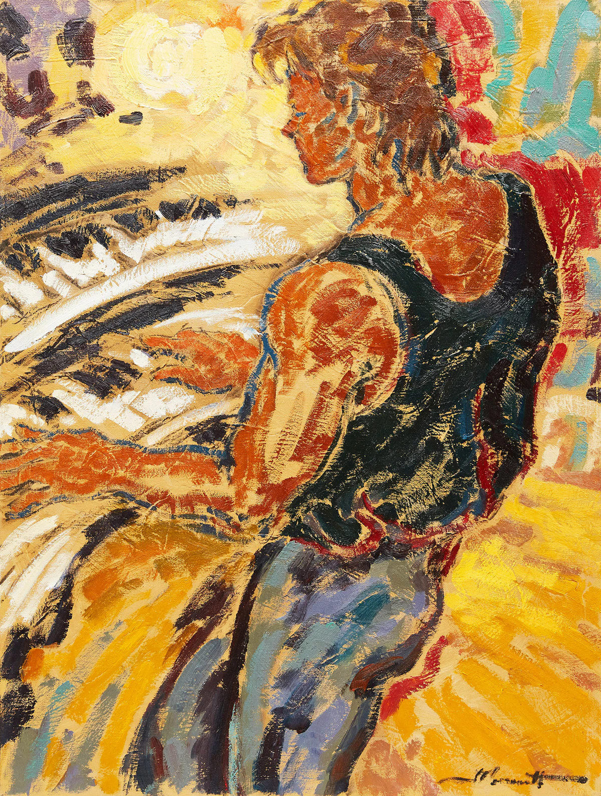 Jeannette Perreault, Les Claviers, oil on canvas