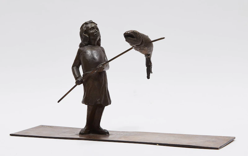 Mark Moore, Untitled (“Girl with Fish”), bronze - view 3