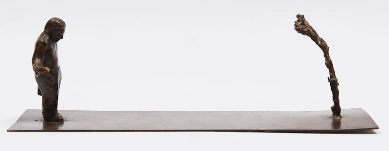 Untitled (“Man with Bird & Tree”) by Mark Moore