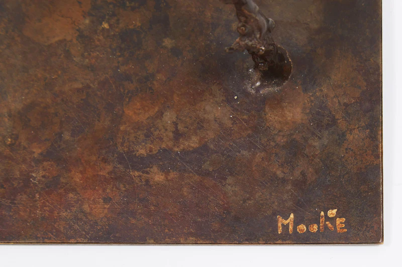 Mark Moore, Untitled (“Man with Bird & Tree”), bronze - view 5