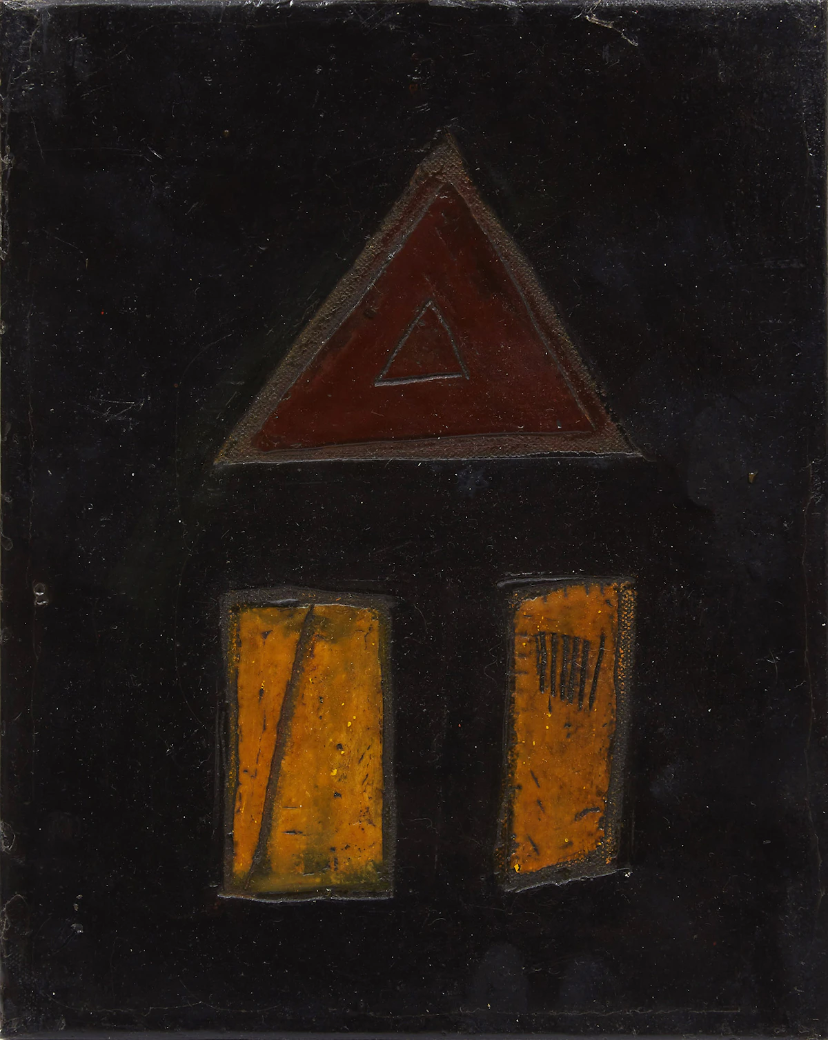 Christopher Kier, Untitled, three mixed media & encaustics on canvas, 1990