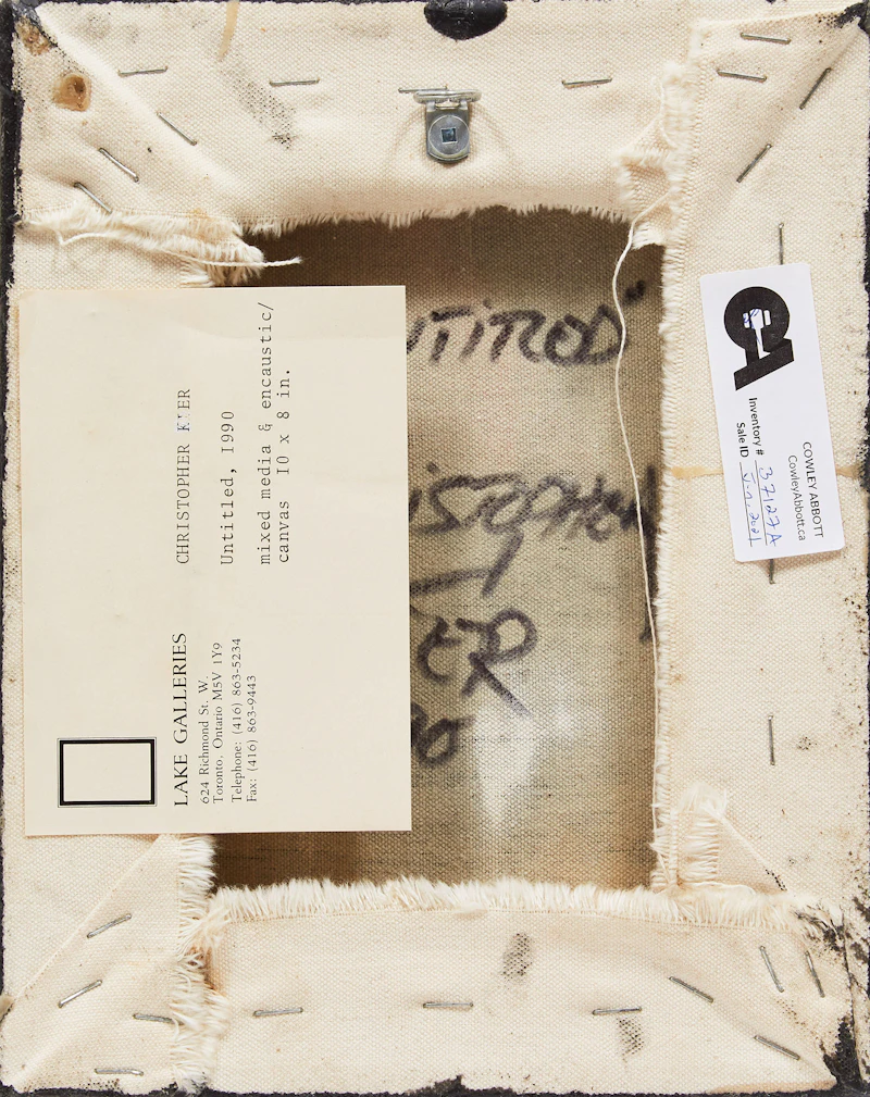 Christopher Kier, Untitled, three mixed media & encaustics on canvas, 1990 - view 2