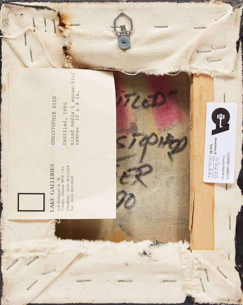 Christopher Kier, Untitled, three mixed media & encaustics on canvas, 1990 - view 4