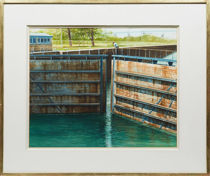 Kenneth Danby, The Gates, watercolour on card, 1975 - view 2