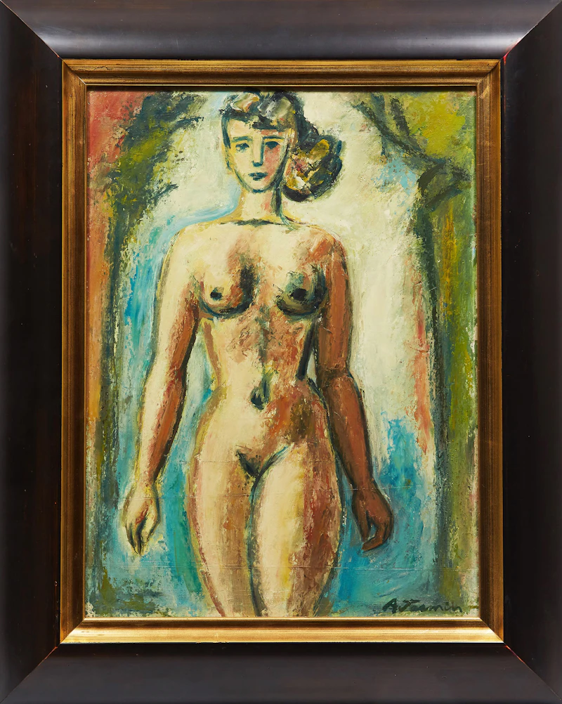 André Jasmin, Female Nude, oil on board - view 2