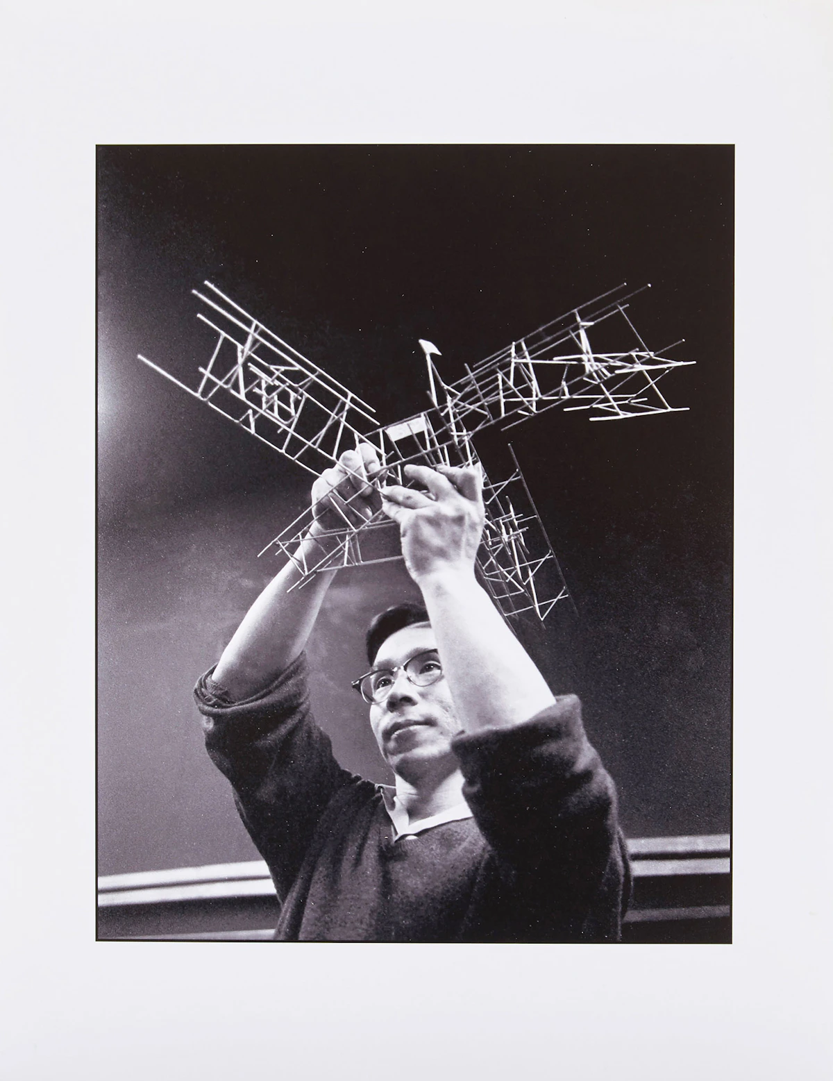 John Reeves, Test Print Portrait of Kazuo Nakamura , black and white laser jet photograph, circa 2010