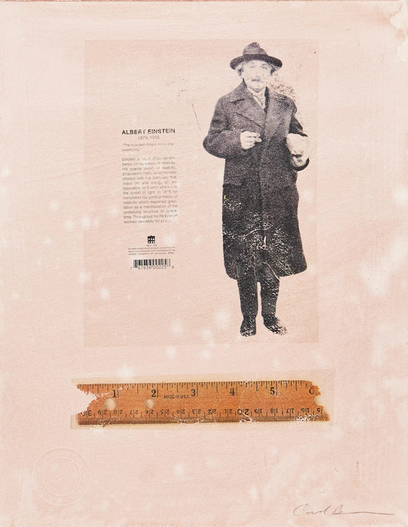 Untitled (Einstein and Ruler) by Carl Beam