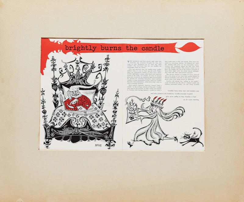 Harold Barling Town, Imperial Oil Review Drawings, five mixed media drawings and pamphlet, circa 1953 - view 2