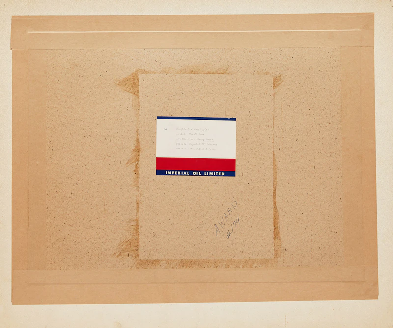 Harold Barling Town, Imperial Oil Review Drawings, five mixed media drawings and pamphlet, circa 1953 - view 3