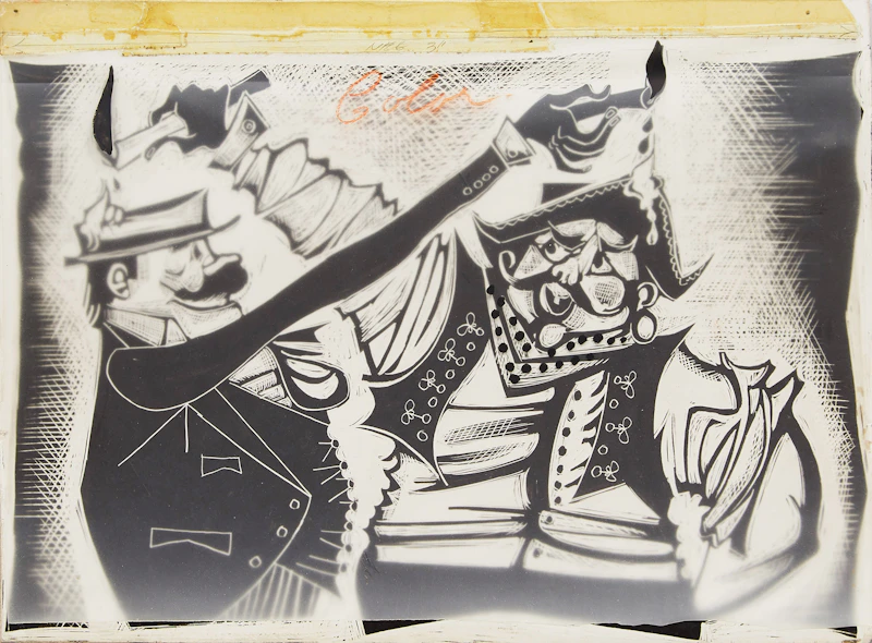 Harold Barling Town, Imperial Oil Review Drawings, five mixed media drawings and pamphlet, circa 1953 - view 4