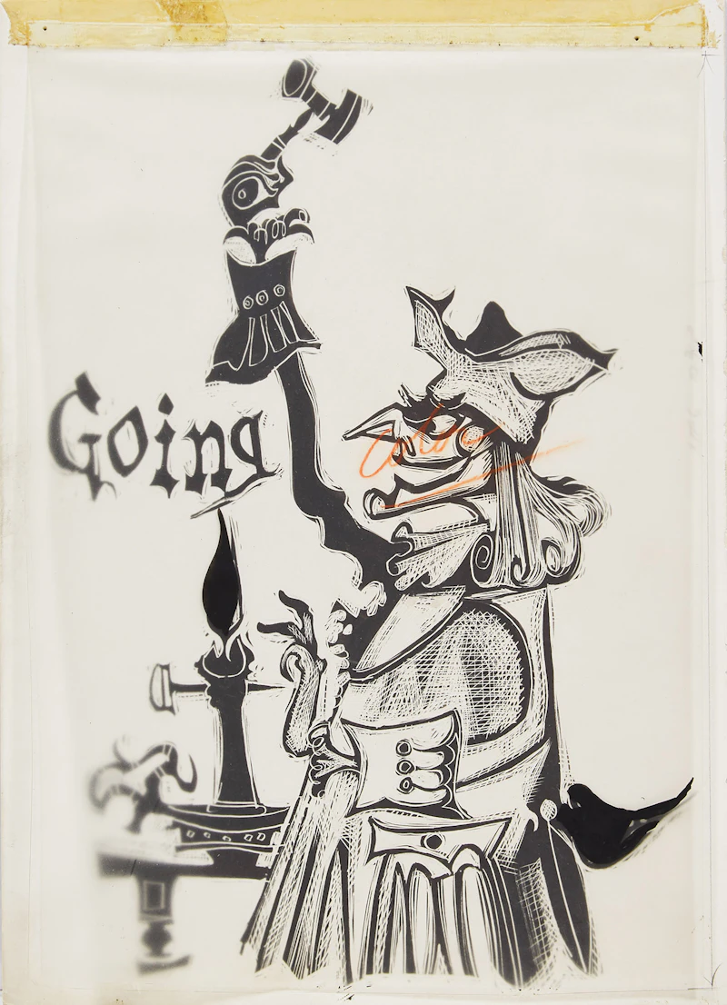 Harold Barling Town, Imperial Oil Review Drawings, five mixed media drawings and pamphlet, circa 1953 - view 6
