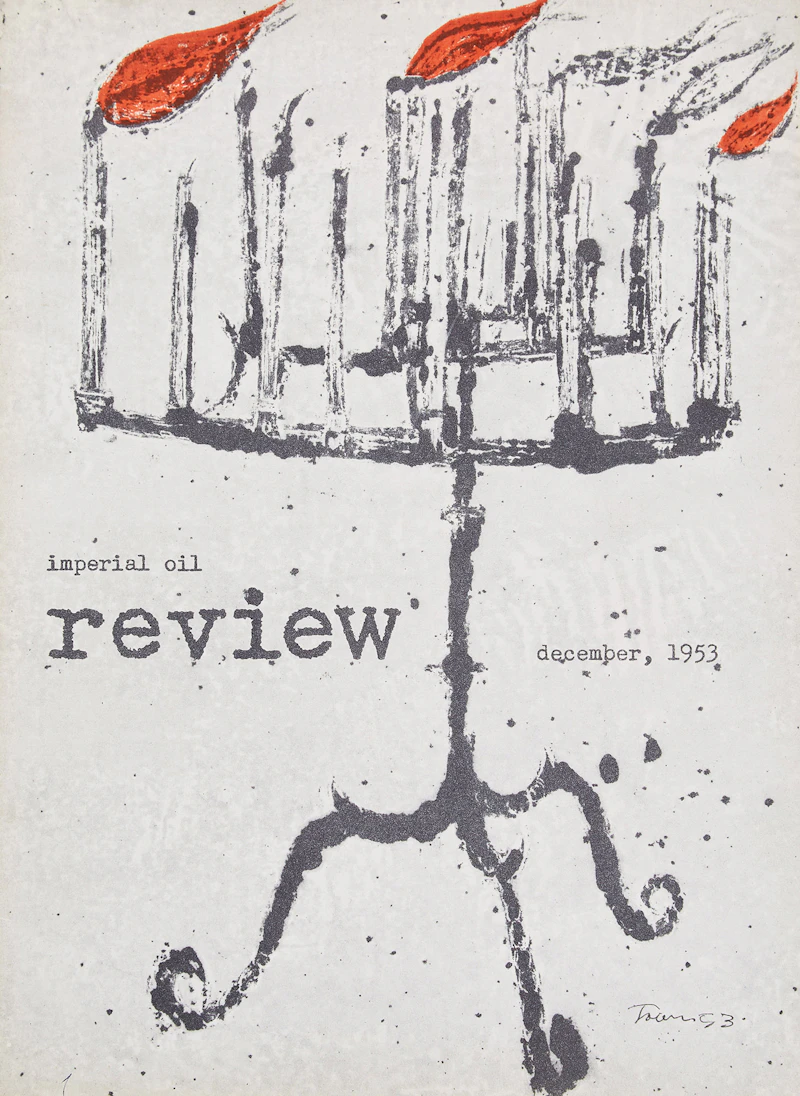 Harold Barling Town, Imperial Oil Review Drawings, five mixed media drawings and pamphlet, circa 1953 - view 8