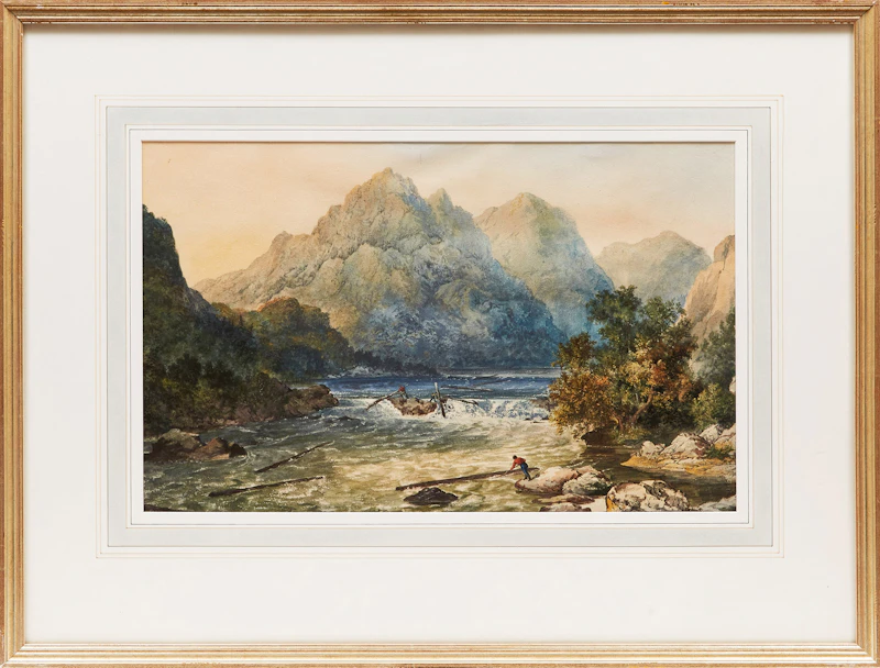 19th Century Canadian School, Rapids, Saguenay River, watercolour, circa 1865 - view 2