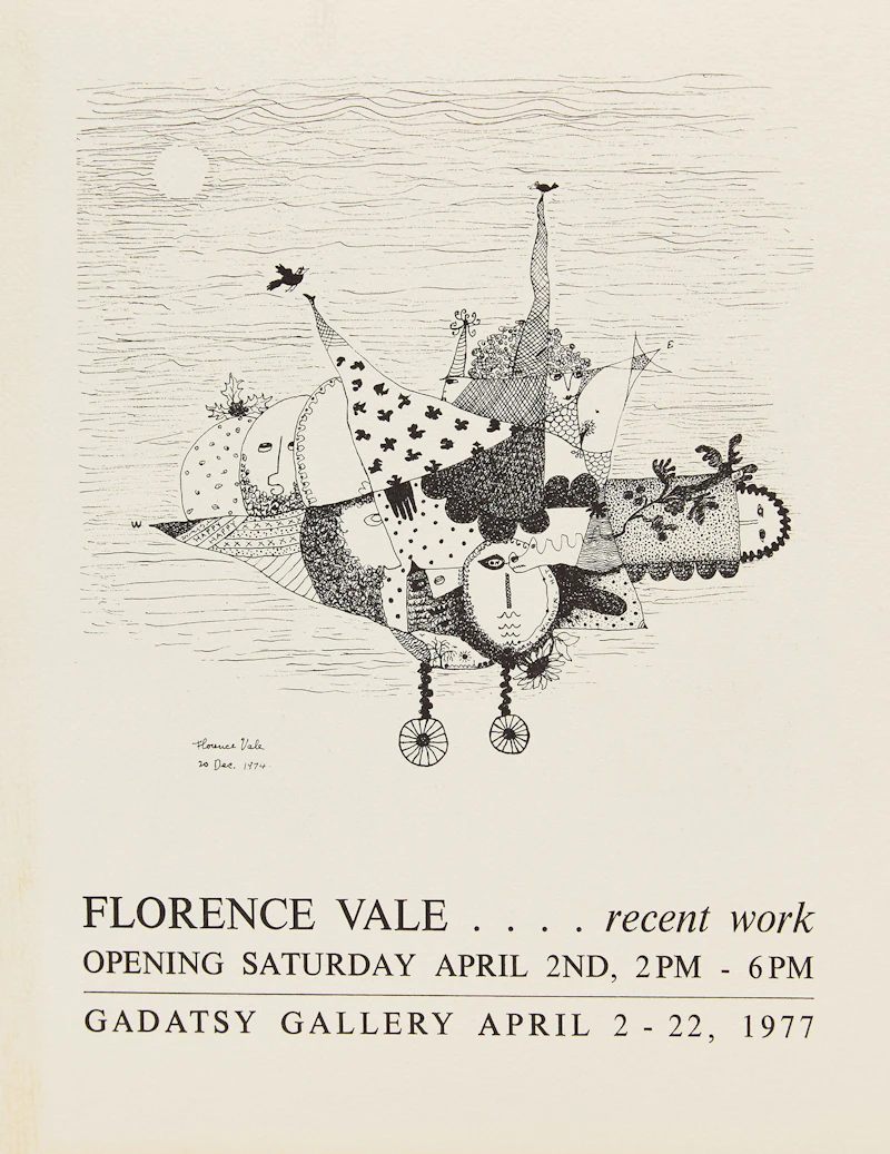 Florence Vale, Inflatable Man at the Beach, pen and ink drawing, 1983 - view 4