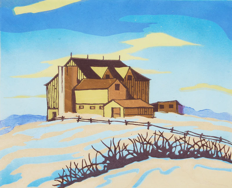 Leonard Hutchinson, Goin’ Home; Above Twelve Mile Creek, two colour woodblock prints - view 4
