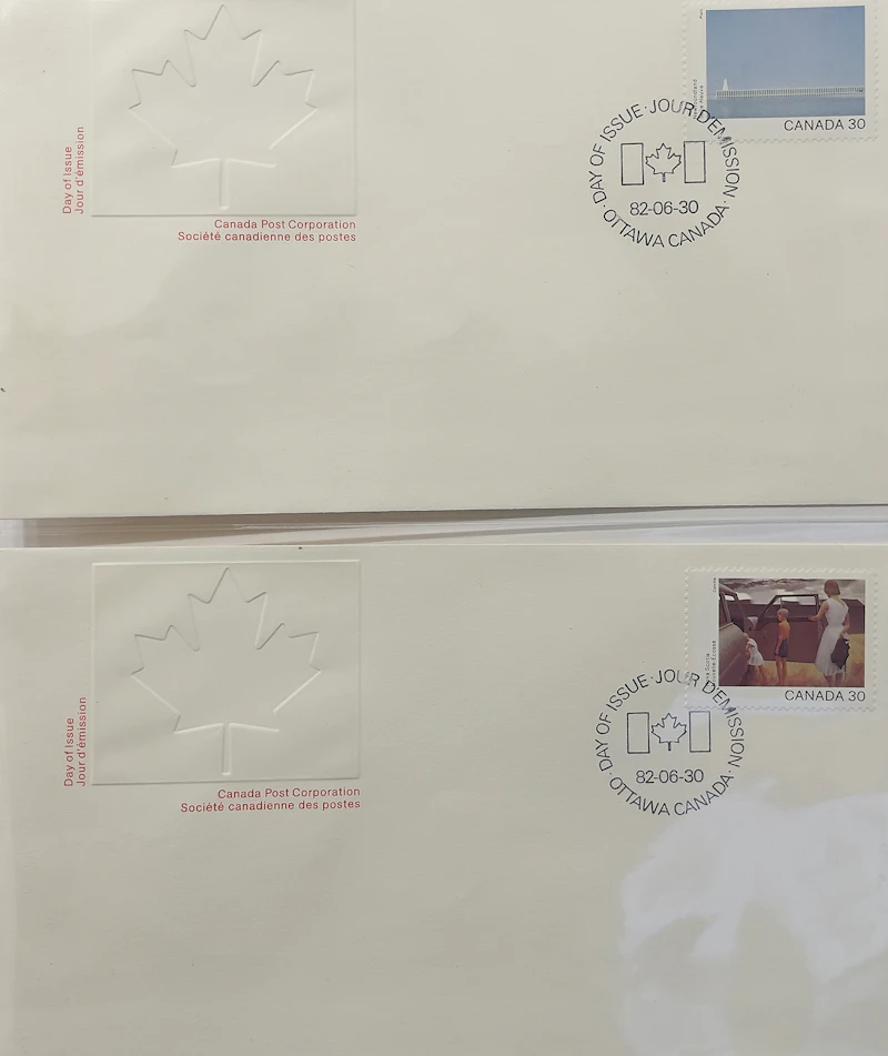 Books and Reference, Collection of First Day Covers and 1967 Centennial Stamp Box, stamps and cachet envelopes in a First Day Covers binder and Centennial stamp box - view 4