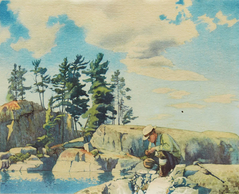 Walter Joseph Phillips, The Prospector , photomechanical print - view 1
