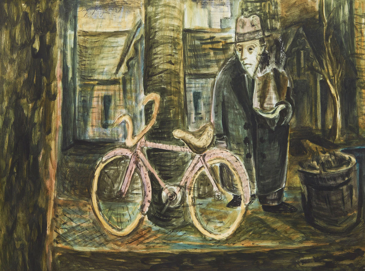 Aba Bayefsky, Man in the Market, watercolour on paper, 1947