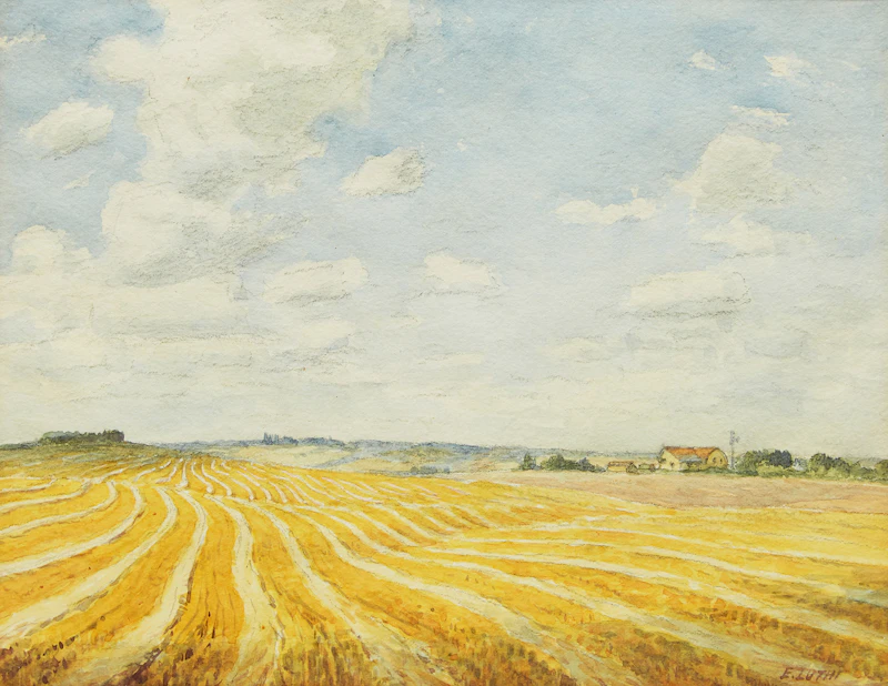 Harvest in Saskatchewan (The James Gardiner farm near Lemberg) by Ernest Luthi
