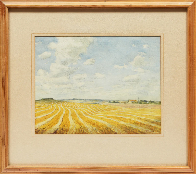 Ernest Luthi, Harvest in Saskatchewan (The James Gardiner farm near Lemberg), watercolour - view 2