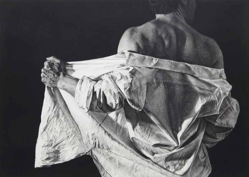 Michael Stefura, Reach, charcoal