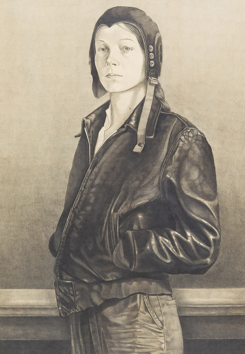Michael Thompson, Portrait of Lady, graphite