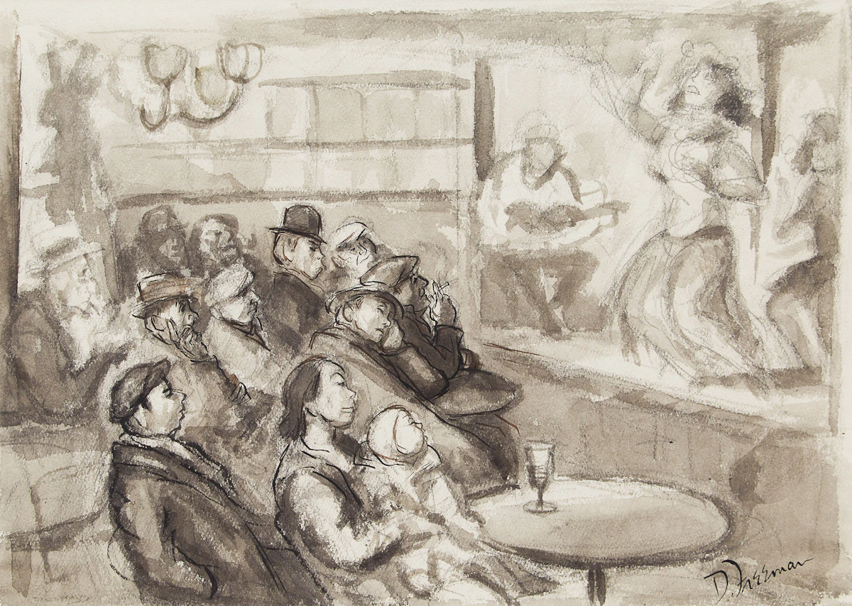 Don Freeman, Burlesque House, ink and wash, circa 1935