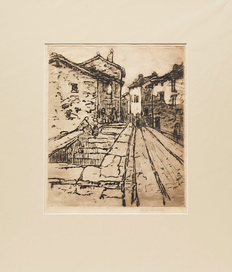 Manly Edward MacDonald, Street Scene; Vendor; Baker House, three etchings - view 2