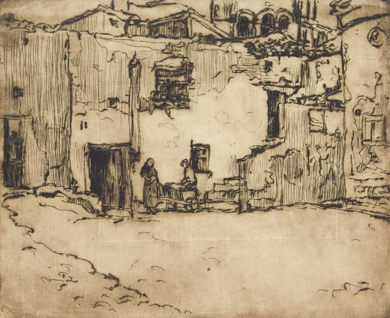 Manly Edward MacDonald, Street Scene; Vendor; Baker House, three etchings - view 4