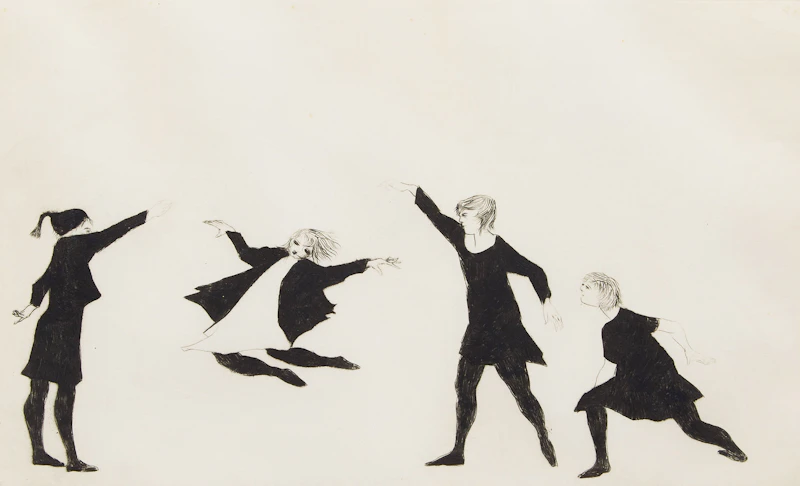 Moe Reinblatt, Skipping Girls, etching - view 1