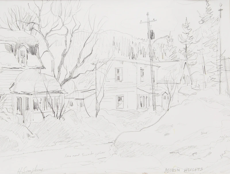 Henry John Simpkins, Morin Heights; Kilrenny Cellardyke, 2 pencil drawings