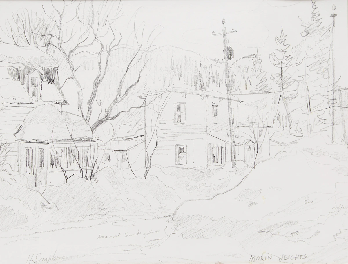 Henry John Simpkins, Morin Heights; Kilrenny Cellardyke, 2 pencil drawings
