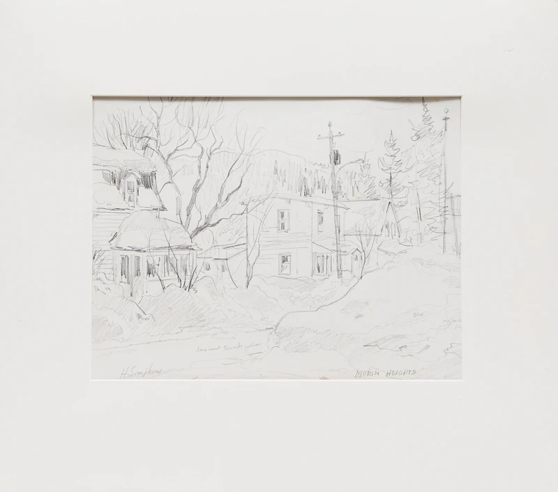 Henry John Simpkins, Morin Heights; Kilrenny Cellardyke, 2 pencil drawings - view 2