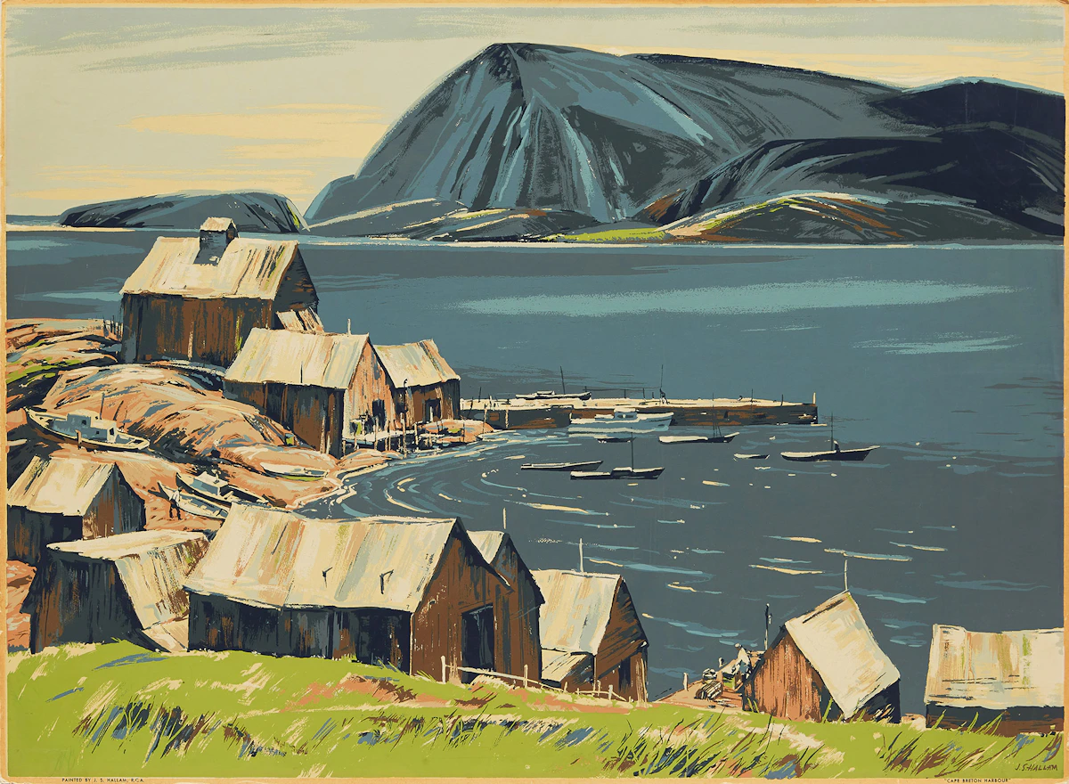 Joseph Sidney Hallam, Cape Breton Harbour, sampson-matthews silkscreen