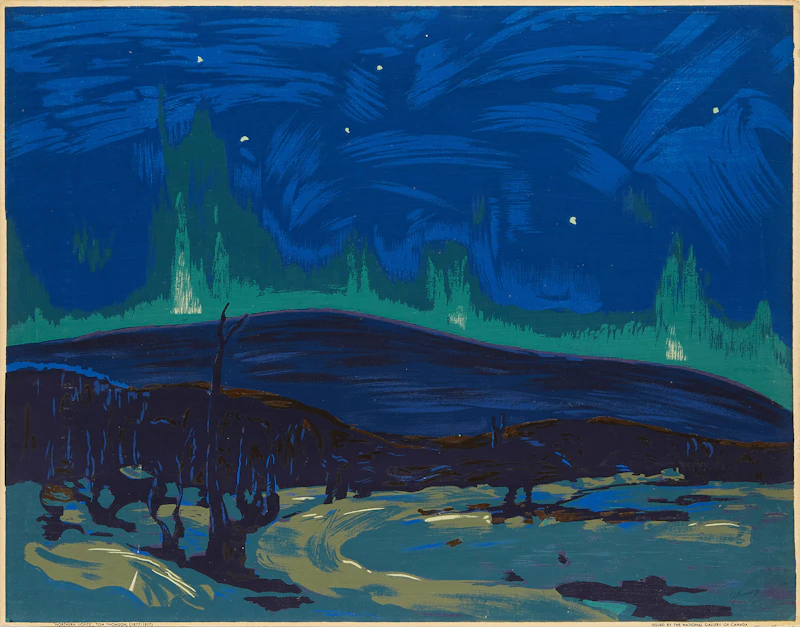 Tom Thomson, Northern Lights, sampson-matthews silkscreen