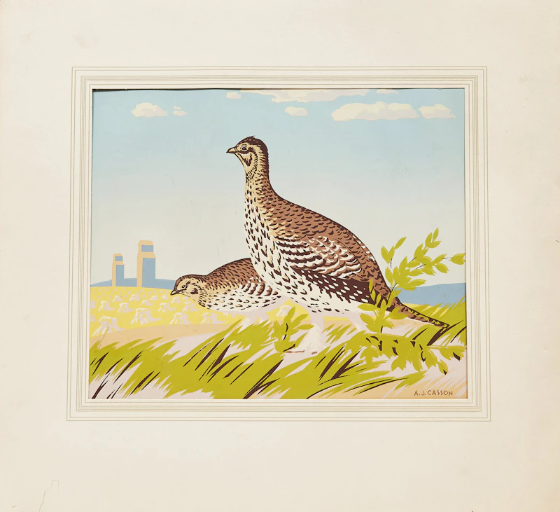 Alfred Joseph Casson, The Common Mallard; The Sharp Tailed Grouse, two silkscreens - view 5