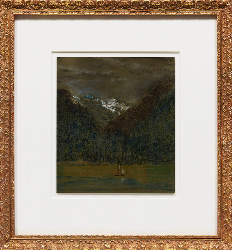 Maria Olivia Hewson Guest, Landscape with Sailboat, pastel - view 2