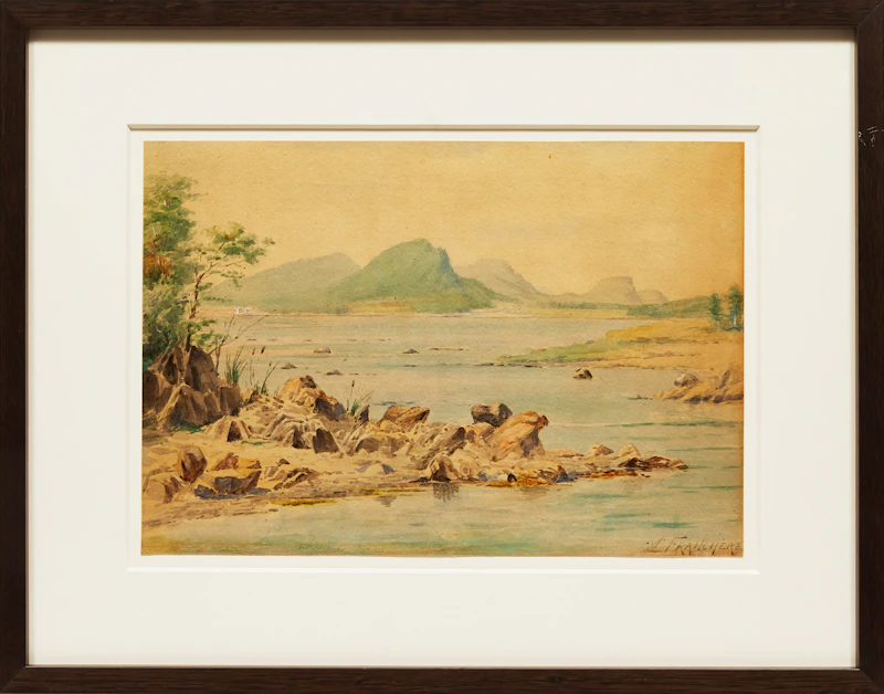 Joseph-Charles Franchère, Rivière dans la clairière, watercolour - view 2