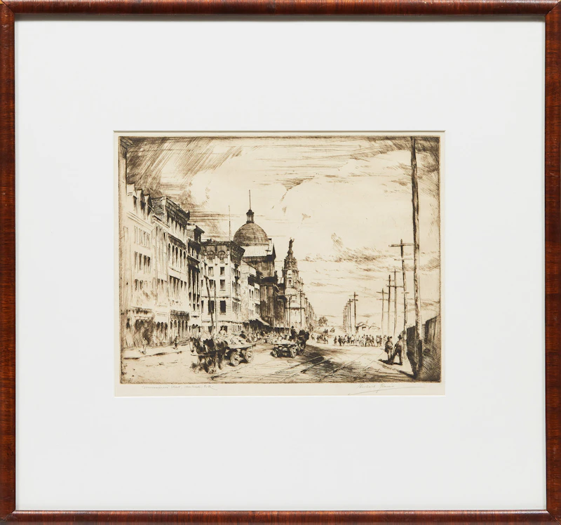 Herbert Raine, Commissioner’s Street, Montreal, P.Q. , etching - view 2